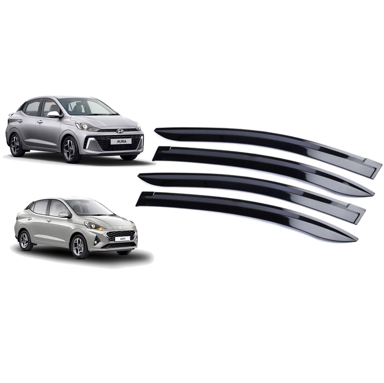 Car Window Rain Door Visor Compatible With Hyundai Aura