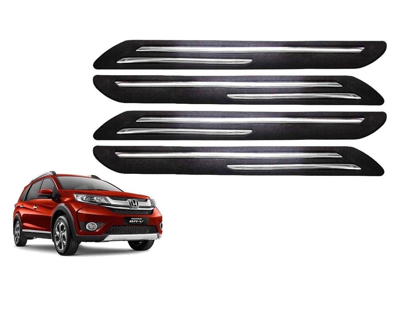 Car Bumper Guard/Bumper Protector Compatible with HONDA BR-V (Set of 4 Pcs)