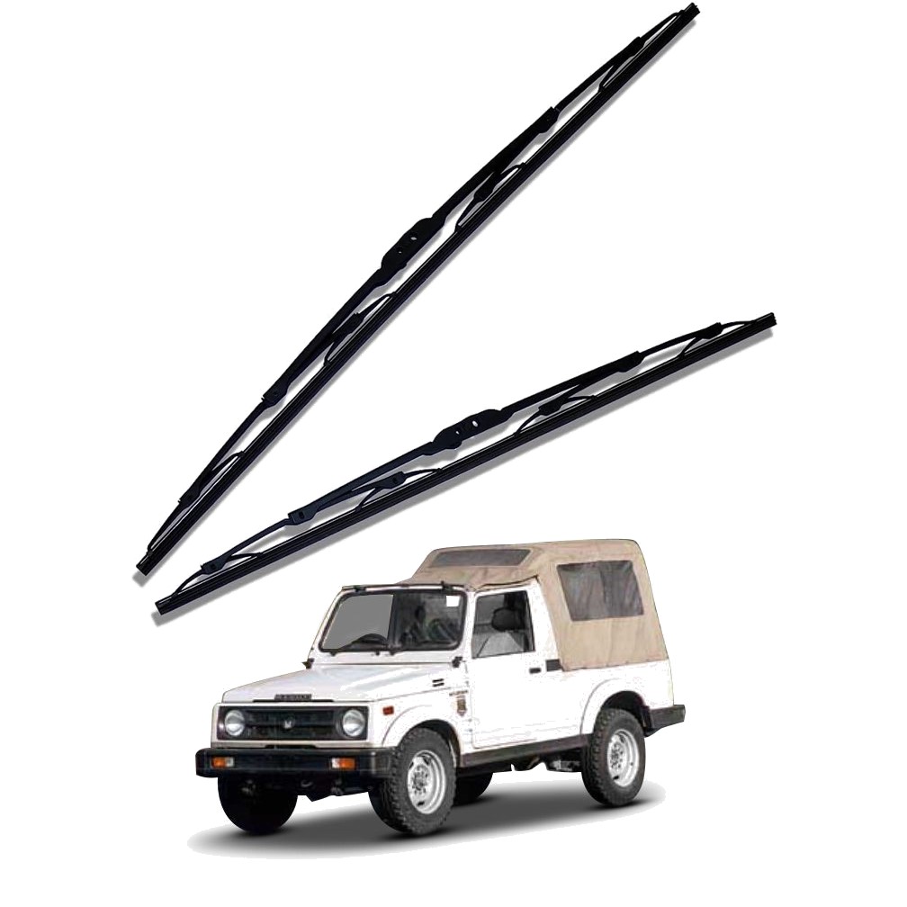 Front Windscreen Replacement Wiper Blades (12'/12') Compatible With Maruti Gypsy 1985-1999