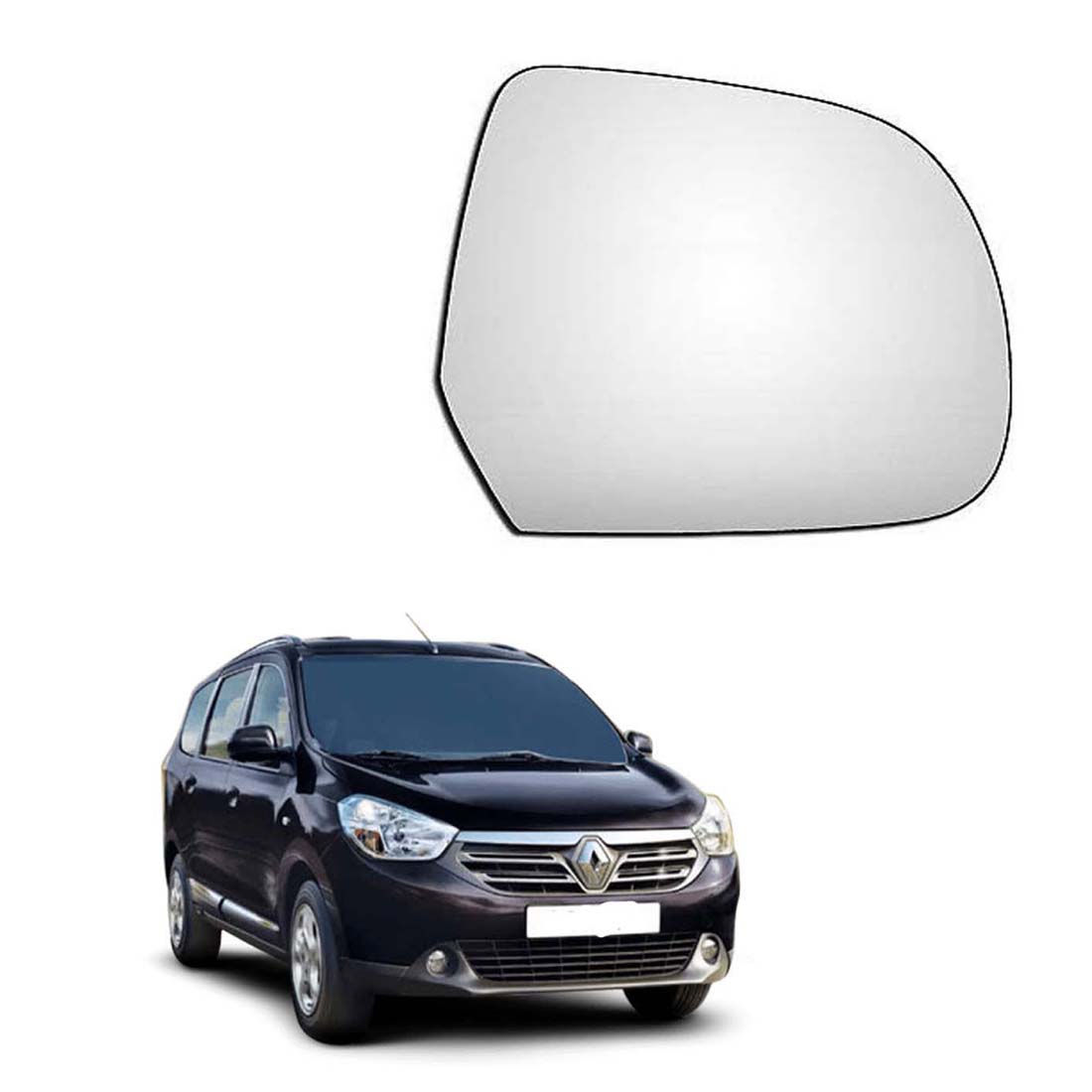 Car Right Side View Mirror Glass For Renault Lodgy 2015 To 2019 Model