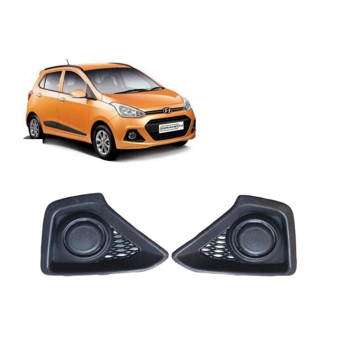 Fog Lamp Cover/Grill O.E Type Compatible With Hyundai XCENT / GRAND I10 OLD MODEL ( Set Front Right and Left Side)