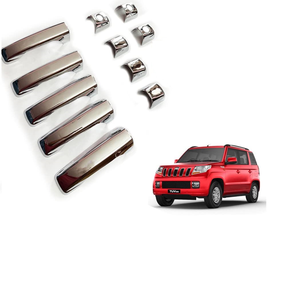 Door Handle Chrome Cover Compatible With Mahindra TUV 300