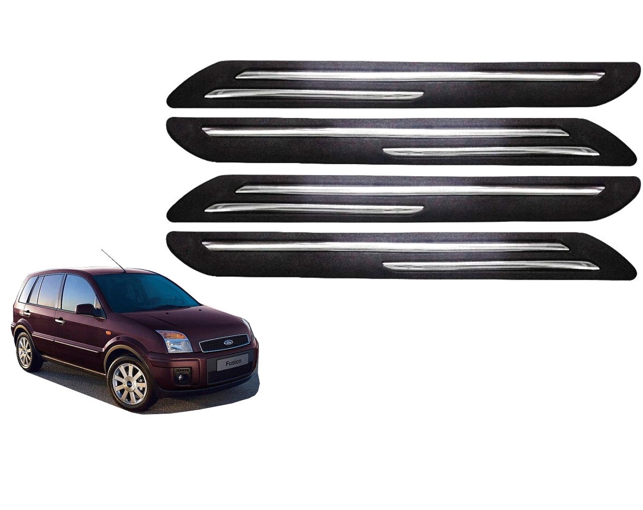 Car Bumper Guard/Bumper Protector Compatible with FORD FUSION (Set of 4 Pcs)