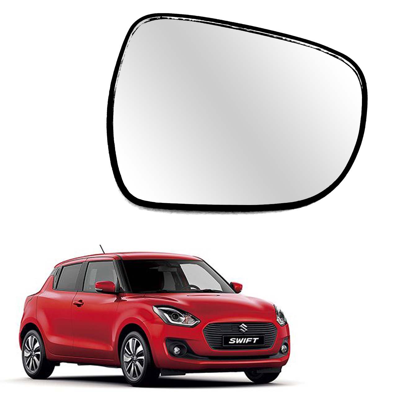 Car Right Side View Mirror Glass For Maruti Swift Vxi/Vdi/Zxi/Zdi 2018 To 2020 New Model Type 4