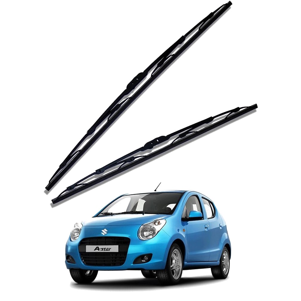 Front Windscreen Replacement Wiper Blades (21'/14') Compatible With Maruti A-STAR