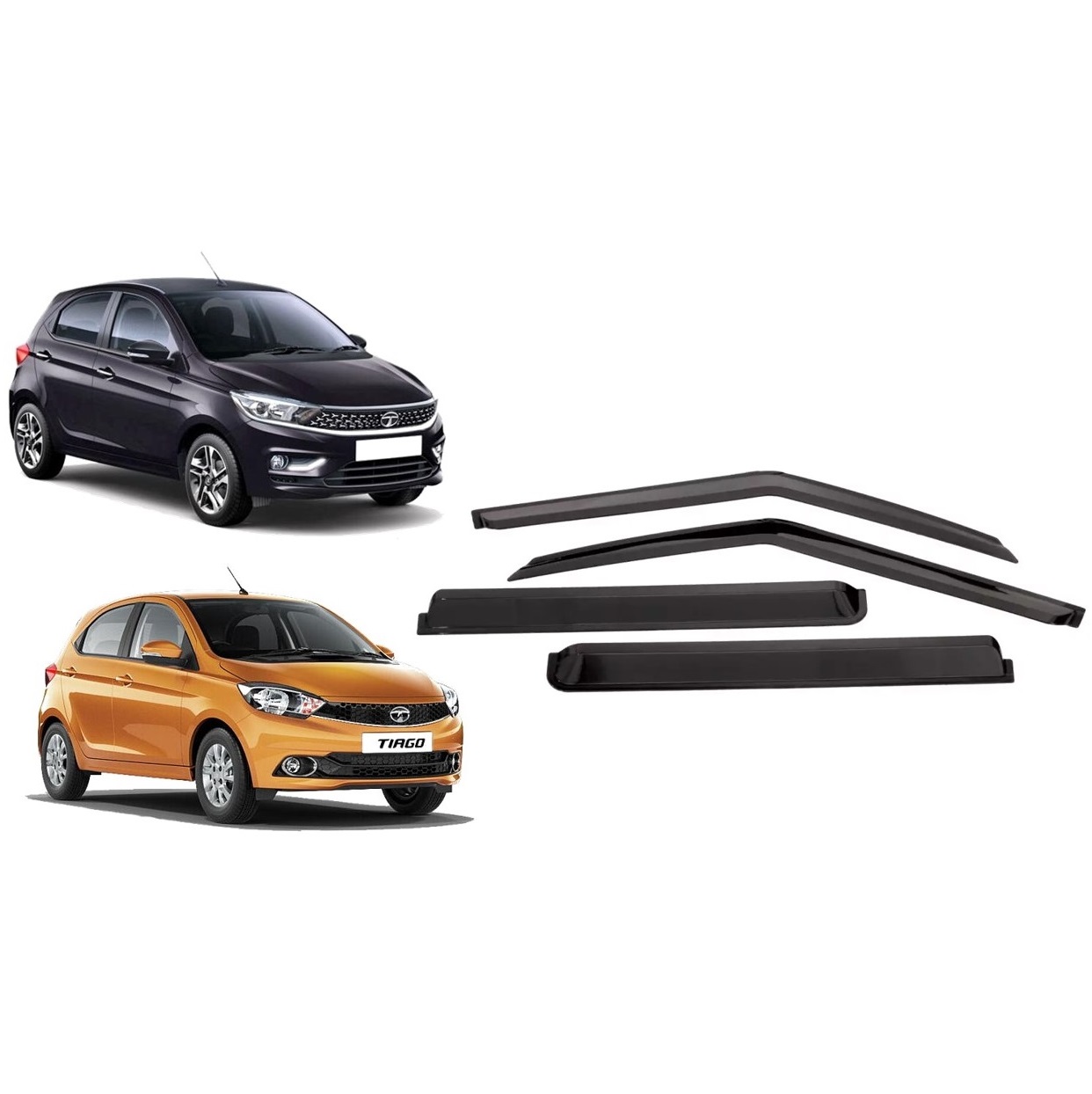 Car Window Rain Door Visor Compatible With Tata Tiago