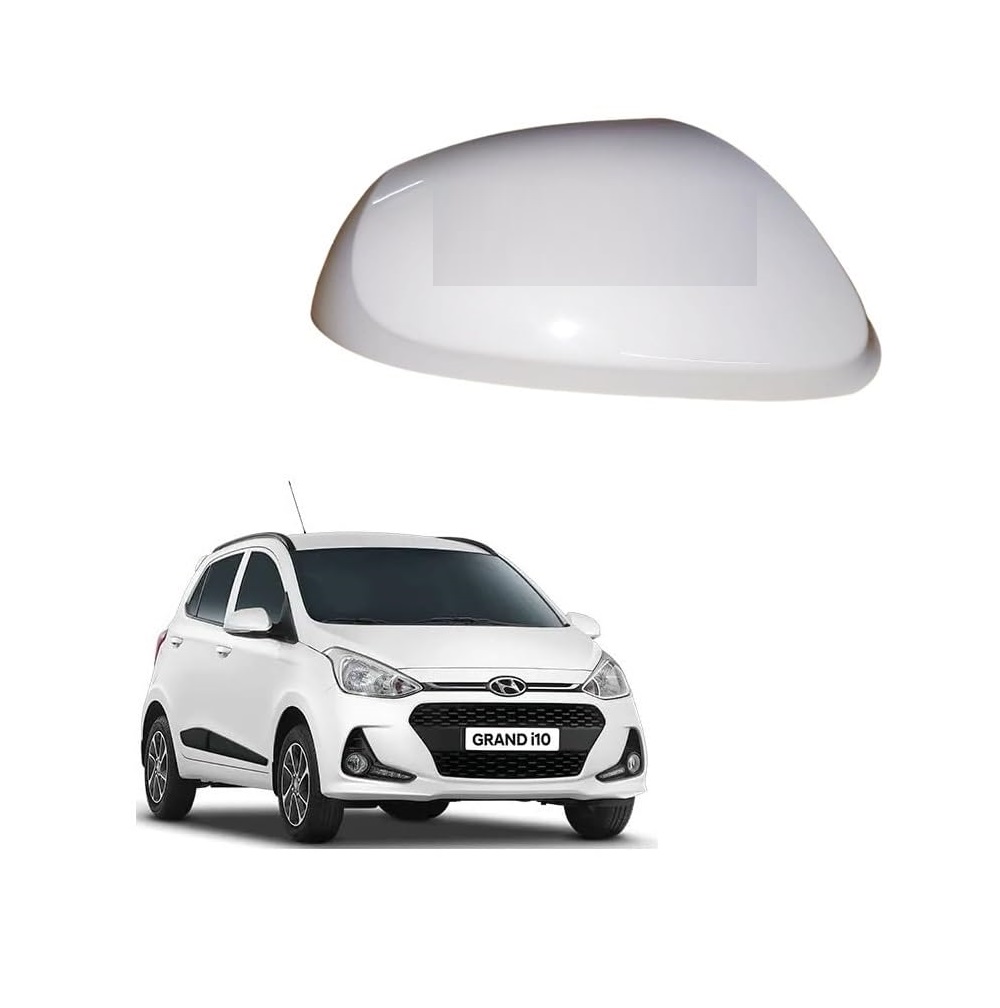 Side Mirror Cover for Hundai Grand i10 Nios 2014-2023 Model -White (RIGHT DRIVER SIDE)