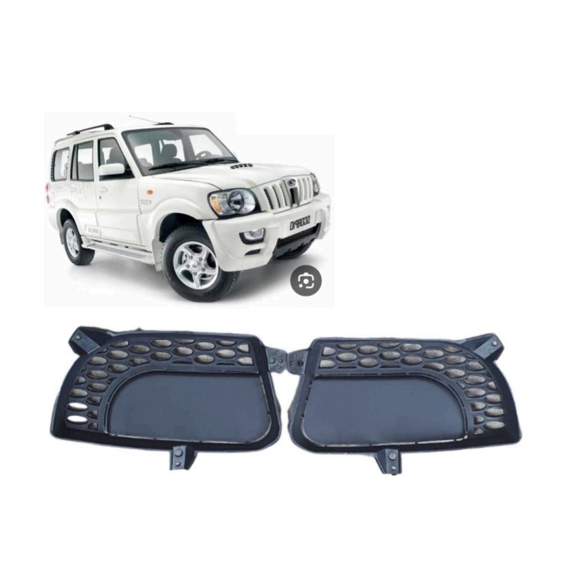 Fog Lamp Cover/Grill O.E Type Compatible With Mahindra Scorpio M-Hawk ( Set Front Right and Left Side)