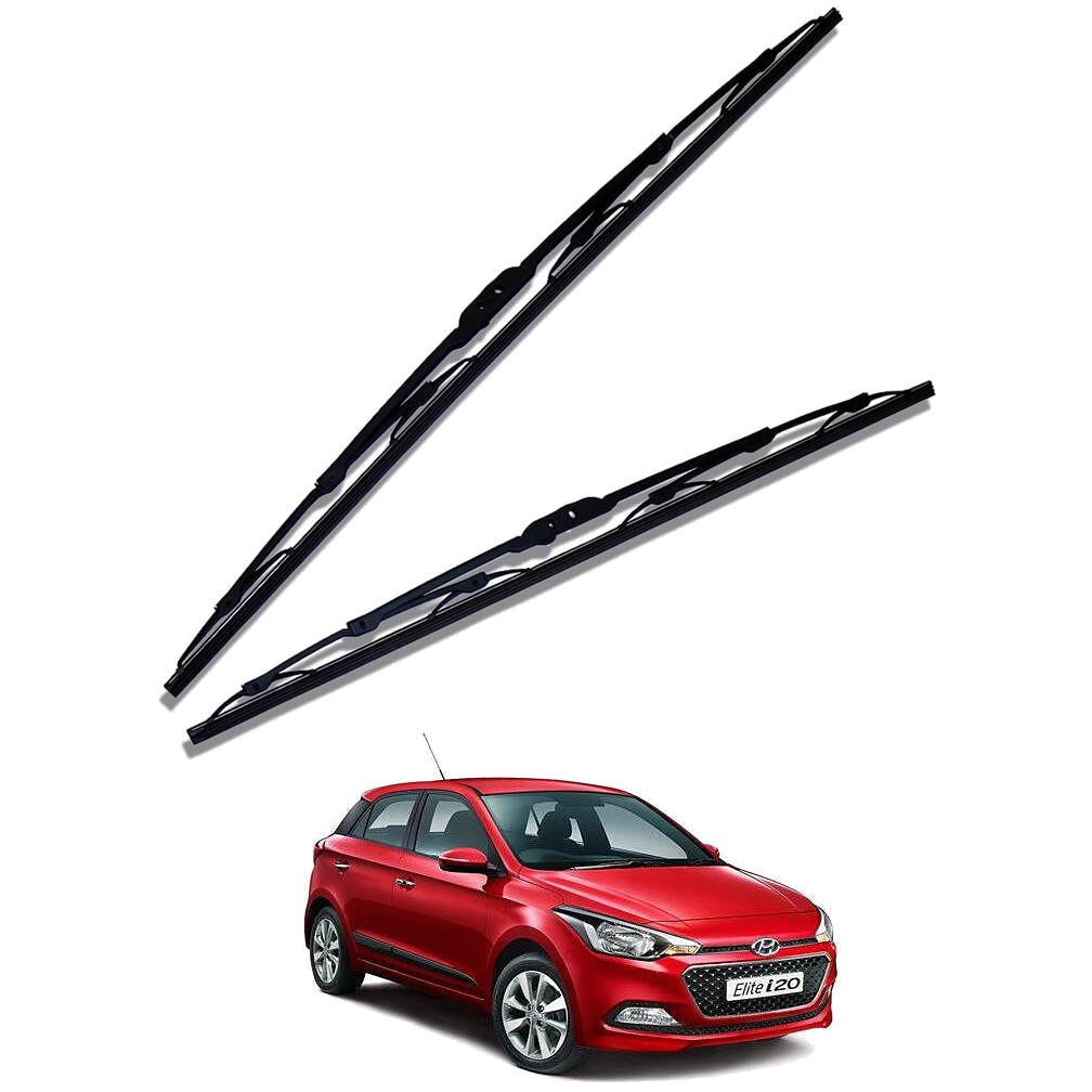 Front Windscreen Replacement Wiper Blades (24'/16') Compatible With Hyundai Elite i20 2014-2018