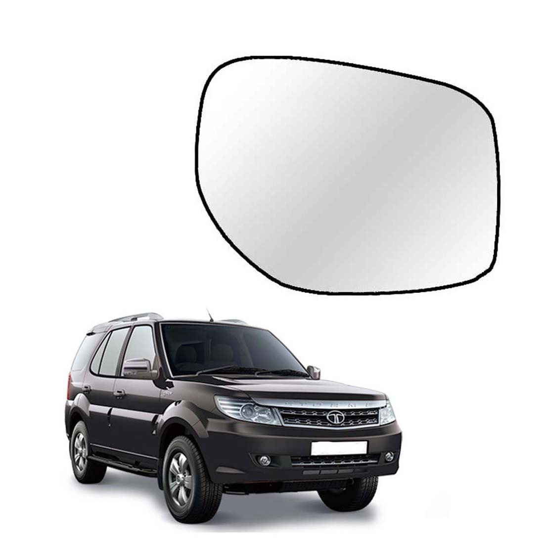 Car Right Side View Mirror Glass For Tata Safari Storme 2012 To 2019 Model