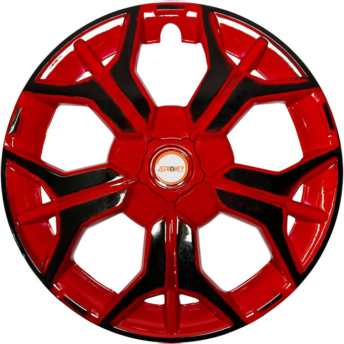 Car Wheel Cover Universal Sharp Red And Black Color Design Available 12'' 13'' 14'' 15'' inches Size Compatible With - R12 INCH Wheel Size