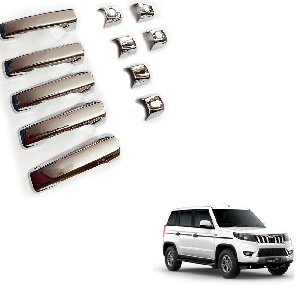 Door Handle Chrome Cover Compatible With Mahindra Bolero Neo 2021