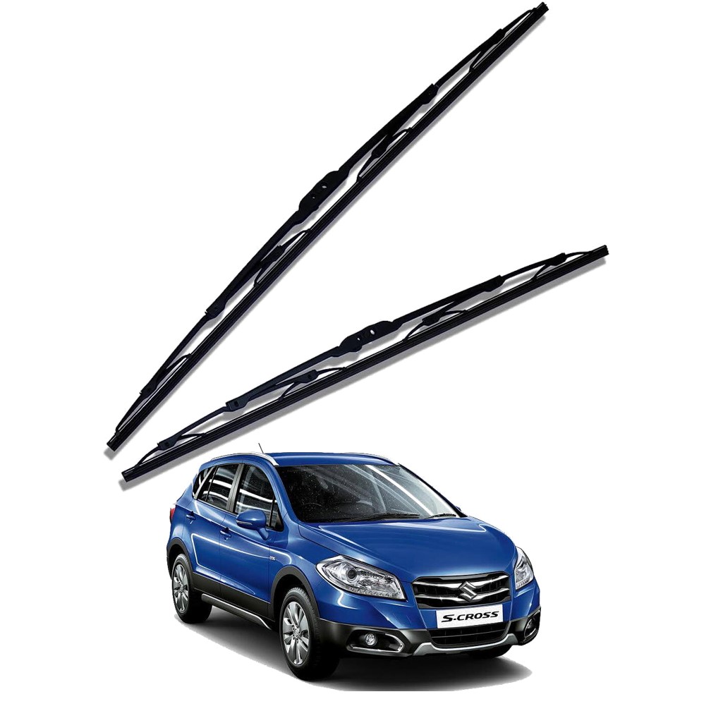 Front Windscreen Replacement Wiper Blades (26'/14') Compatible With Maruti S-cross 2015-2017