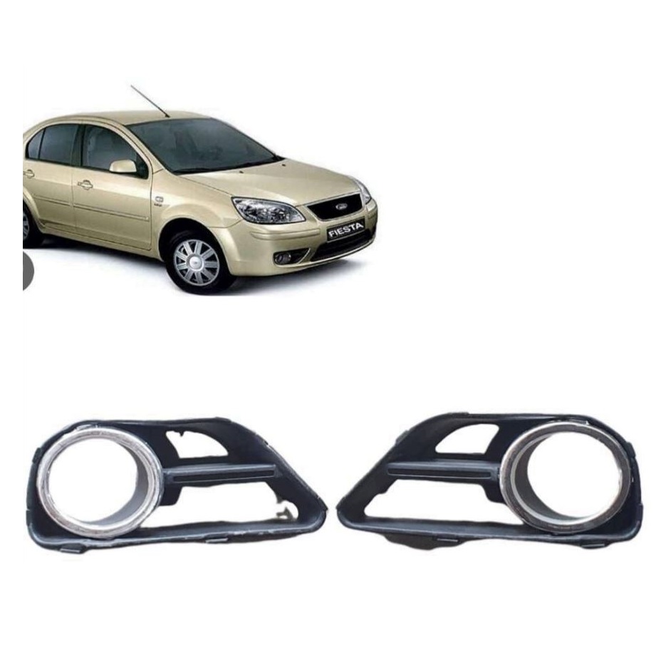 Fog Lamp Cover/Grill O.E Type Compatible With Ford Fiesta With Chrome ( Set Front Right and Left Side)