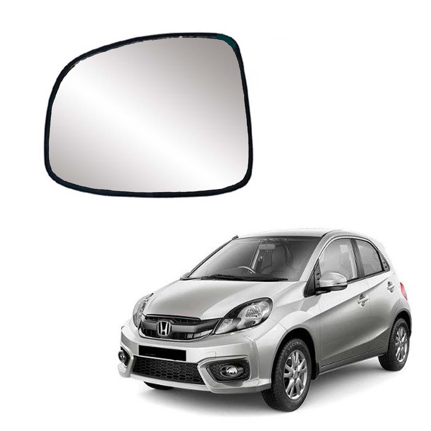 Car Left Side View Mirror Glass For Honda Brio 2016 To 2020 Model Type-2