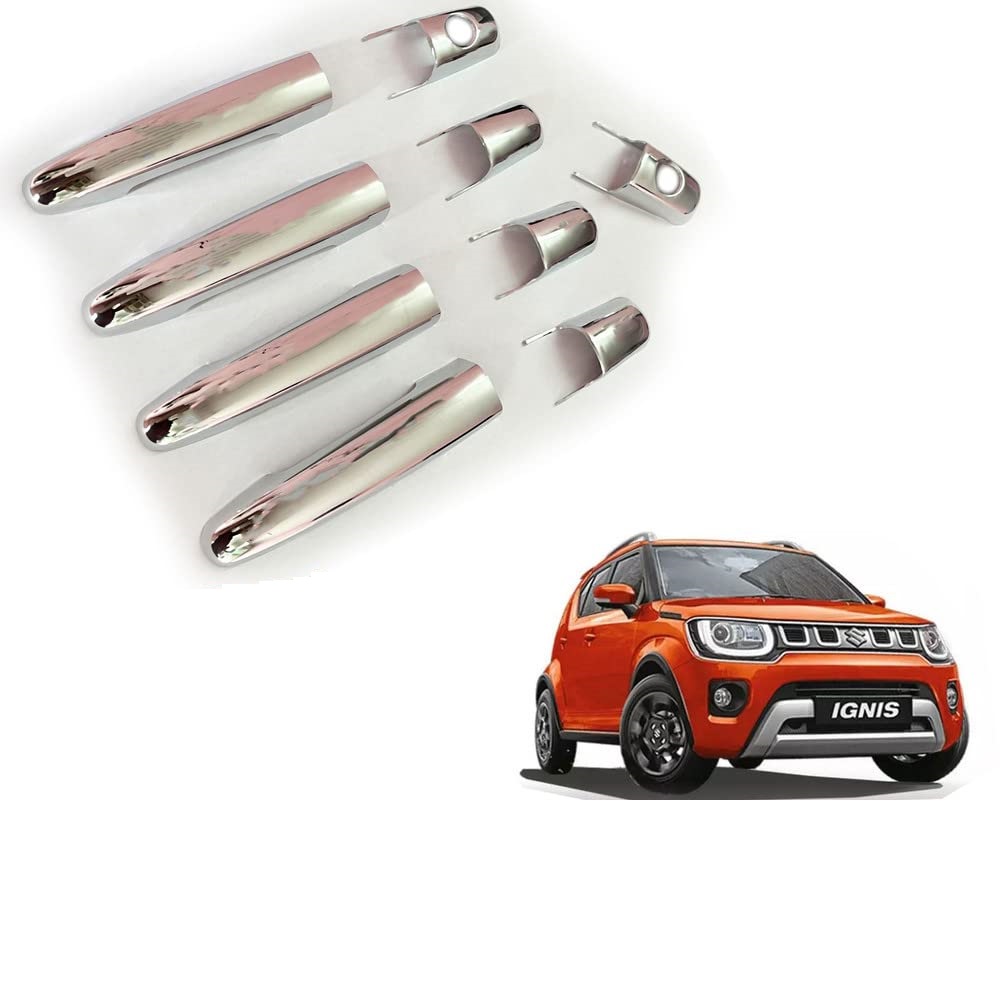 Door Handle Chrome Cover Compatible With Maruti Ignis Delta