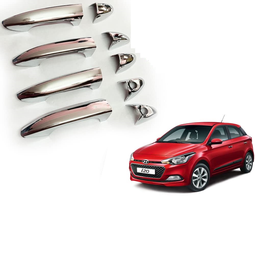 Door Handle Chrome Cover Compatible With Hyundai i20 Elite 