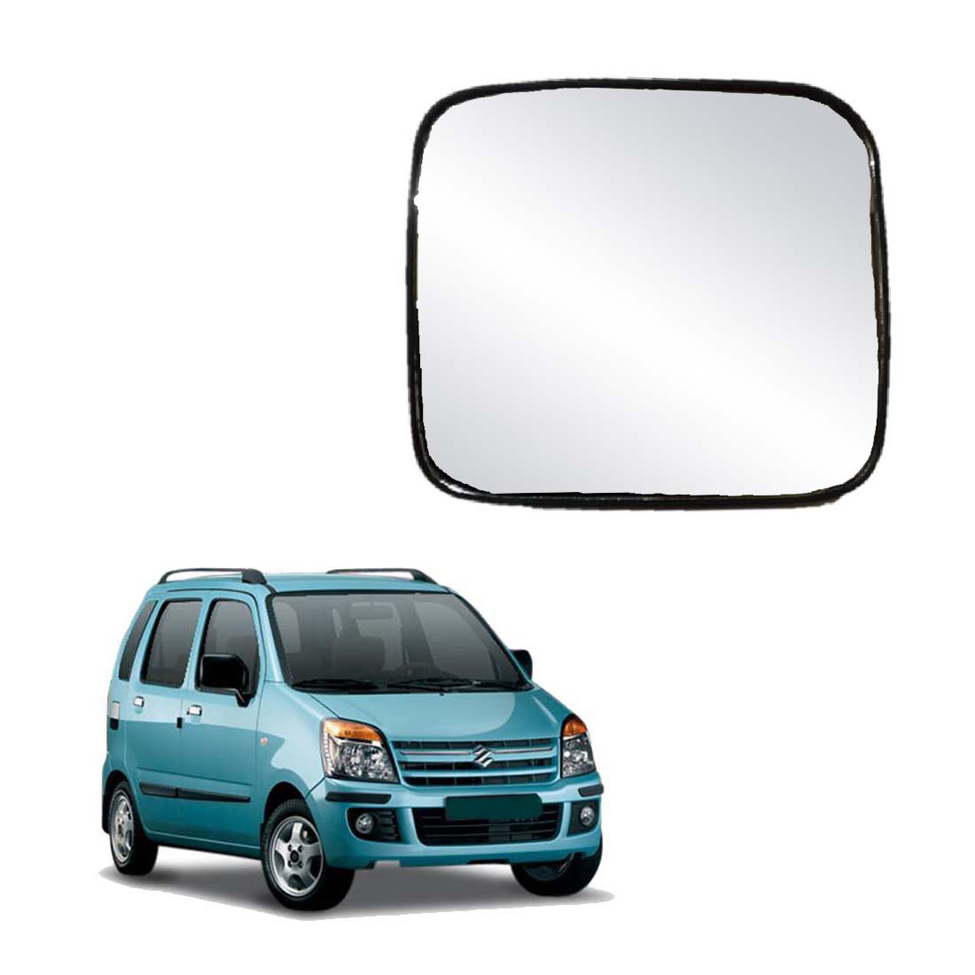 Car Right Side View Mirror Glass For Maruti Wagon-R 2006 To 2009 Model