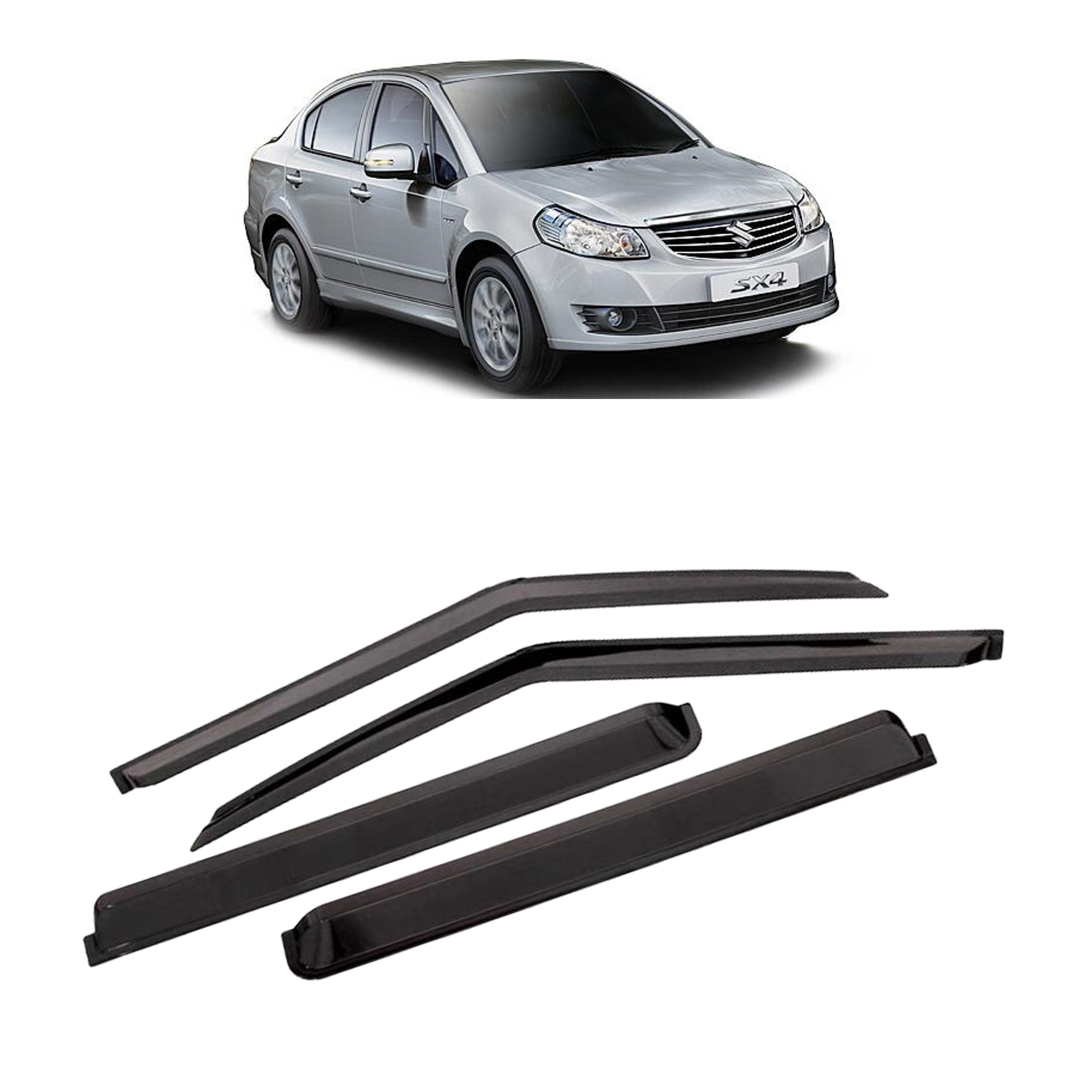 Car Window Rain Door Visor Compatible With Maruti SX4