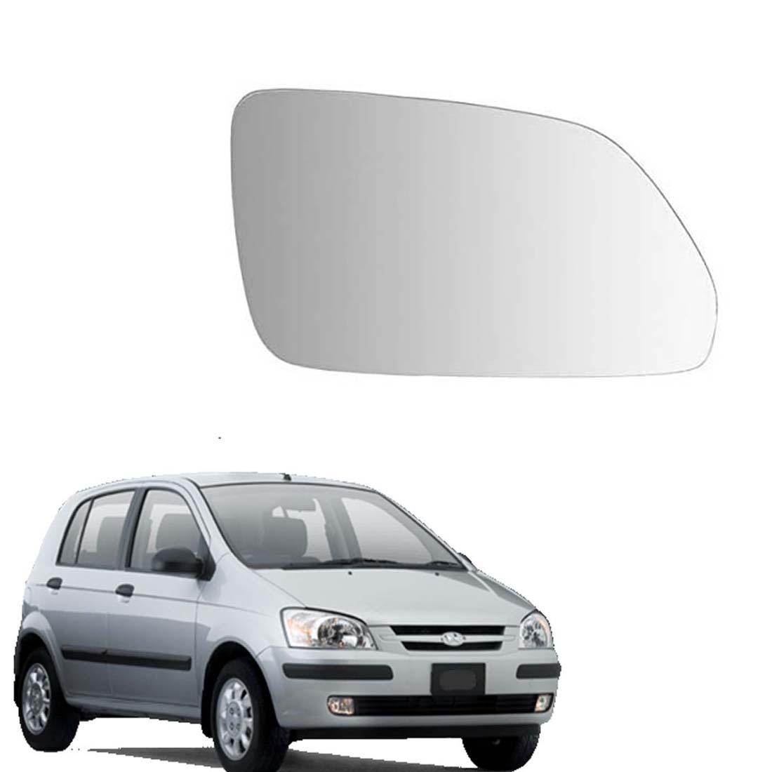 Car Right Side View Mirror Glass For Hyundai Getz 2004 To 2007 Model Type-1