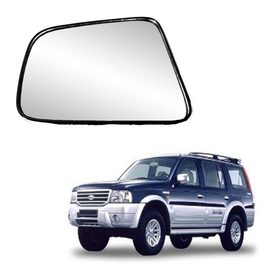 Car Left Side View Mirror Glass For Ford Endeavour 2003 To 2007 Model Type-1