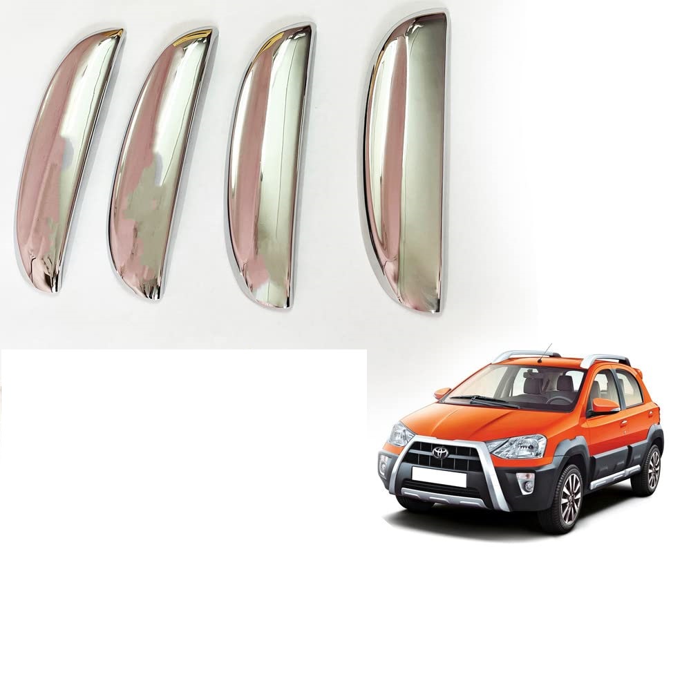 Door Handle Chrome Cover Compatible With Toyota Etios cross