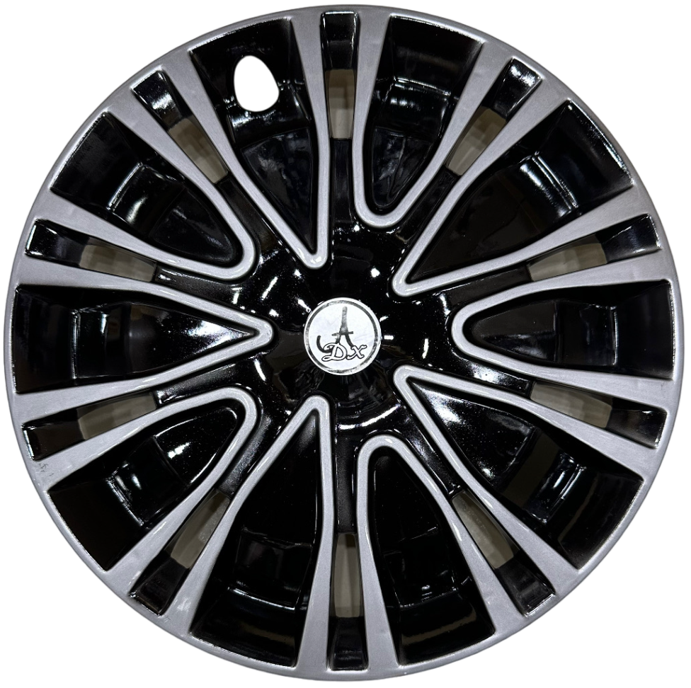 Car Universal Wheel Cover / HubCaps Black and Silver Colour (ROVER DC 14) Compatible With - ALL 14 INCHES WHEEL SIZE