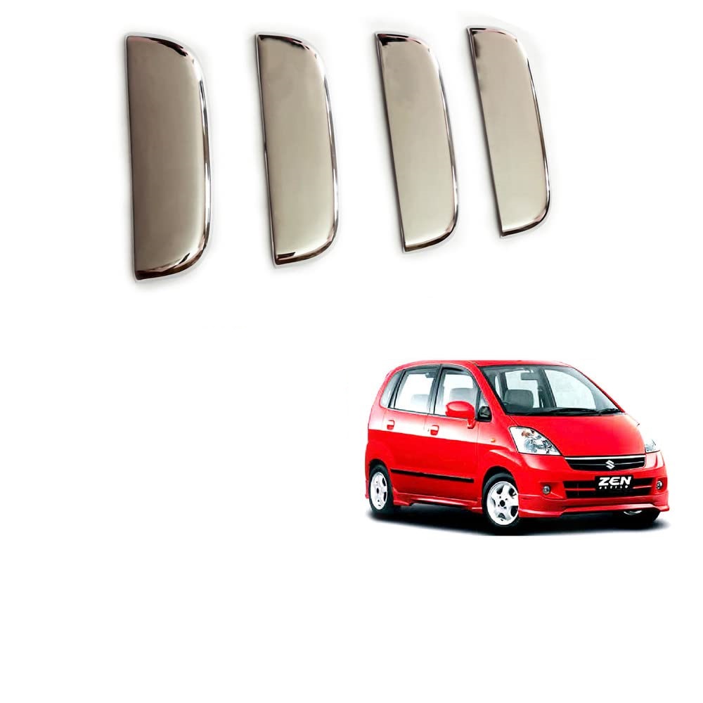 Door Handle Chrome Cover Compatible With Maruti Zen Estilo T-1