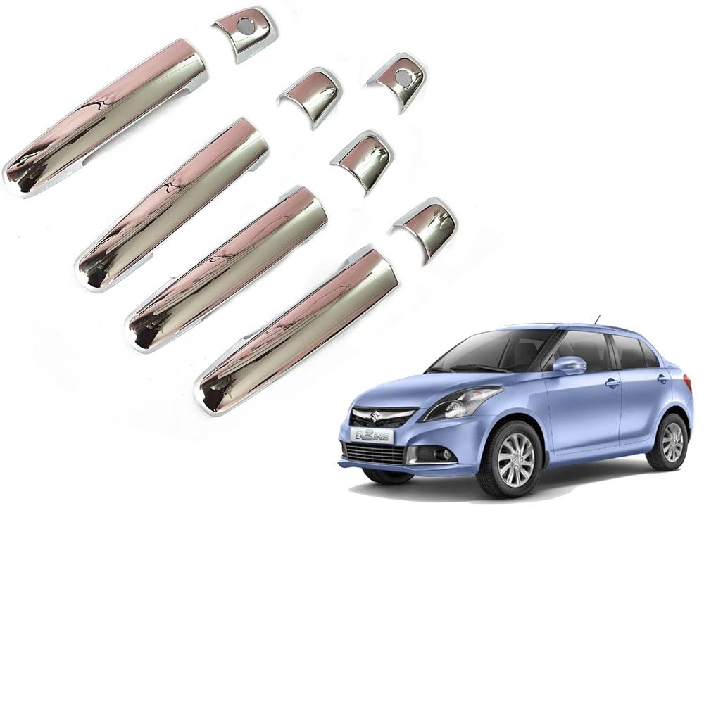 Door Handle Chrome Cover Compatible With Maruti Dzire 2015