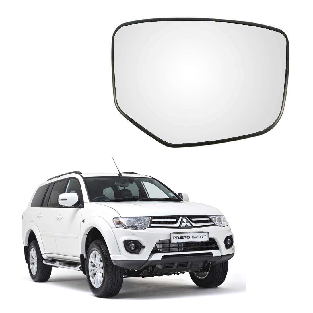 Car Right Side View Mirror Glass For Mitsubishi Pajero Sport 2012 To 2018 Model Type-2