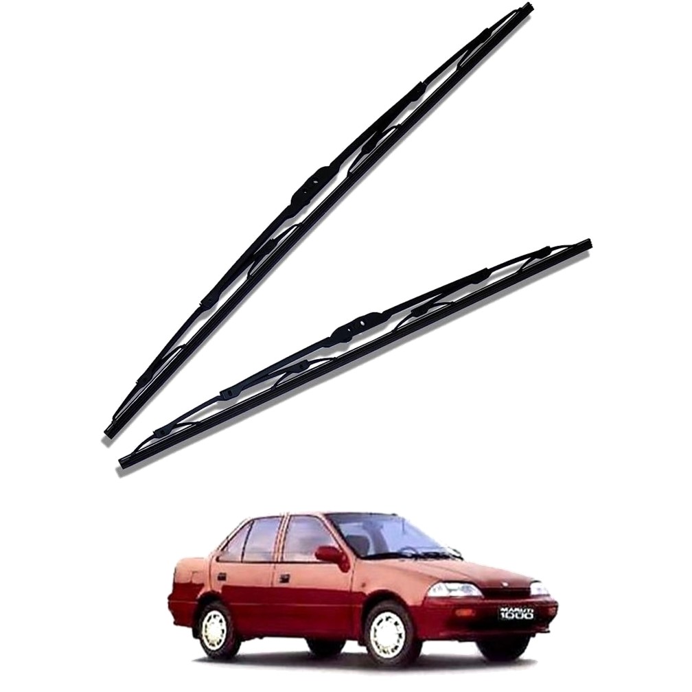 Front Windscreen Replacement Wiper Blades (20'/18') Compatible With  Maruti 1000 1990-2000