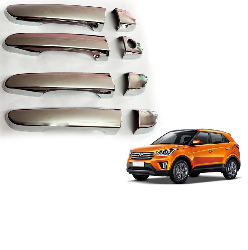 Door Handle Chrome Cover Compatible With Hyundai Creta T-1 Old