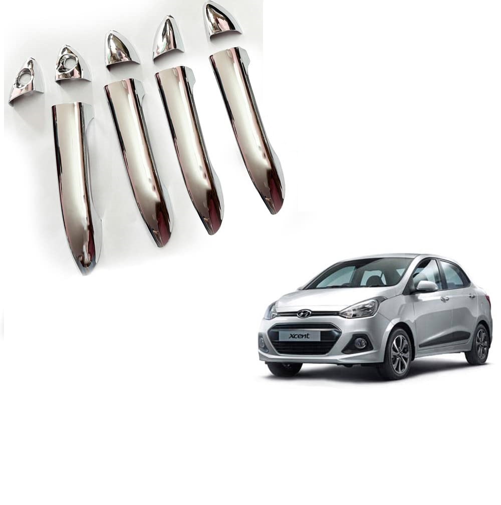 Door Handle Chrome Cover Compatible With Hyundai Xcent 