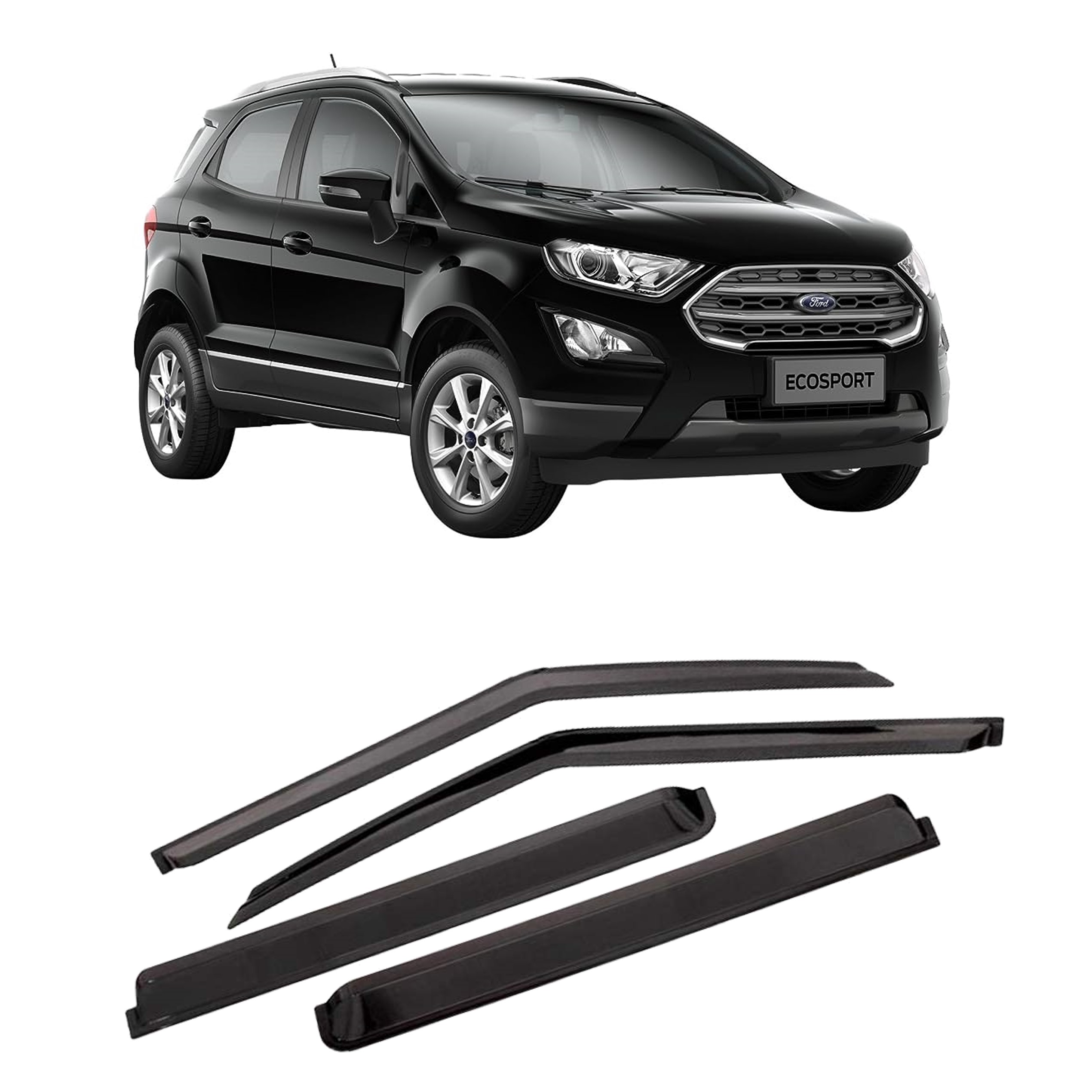 Car Window Rain Door Visor Compatible With Ford Ecosport