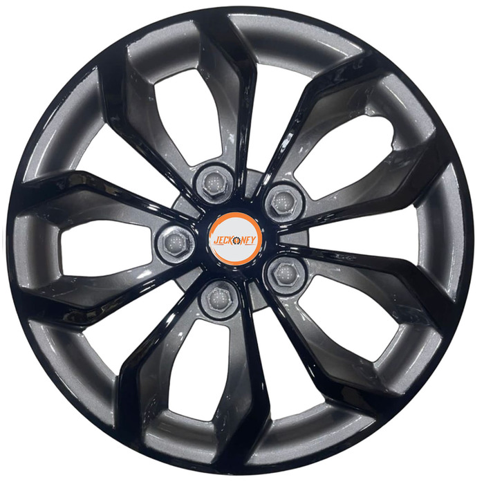 Car Wheel Cover Universal Fury Gray And Black Color Design Available 12'' 13'' 14'' 15'' 16'' 17'' inches Size Compatible With - R12 Wheel Size