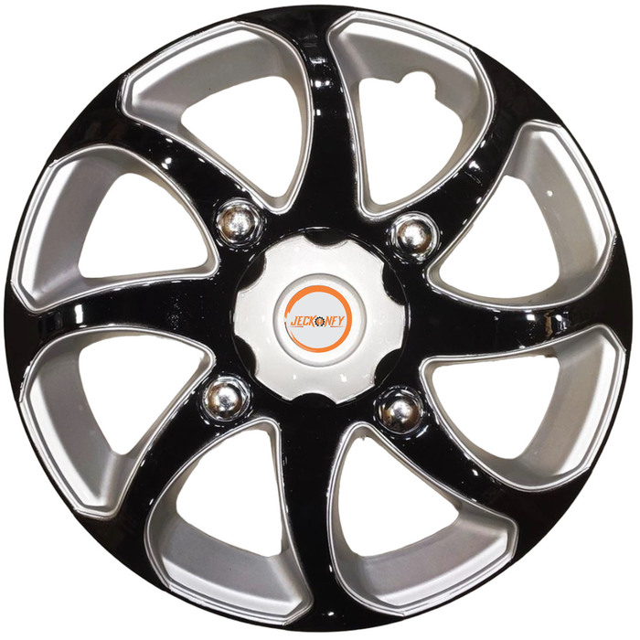 Car Wheel Cover Universal Bolero 2022 Black And Silver Color Design Available 15'' inches Size Compatible With - R15 Wheel Size