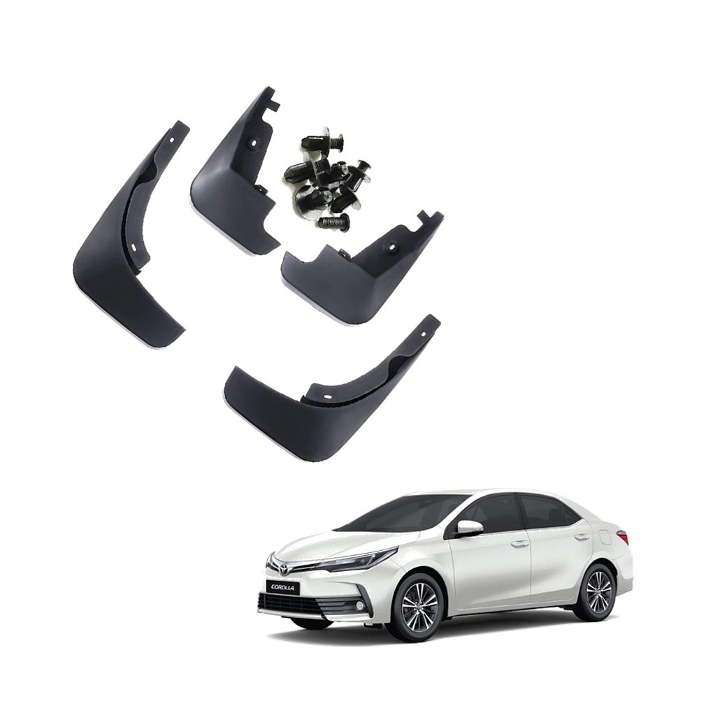 Car Mud Flap/Guard Compatible With Toyota Corolla Altis 2014-2017