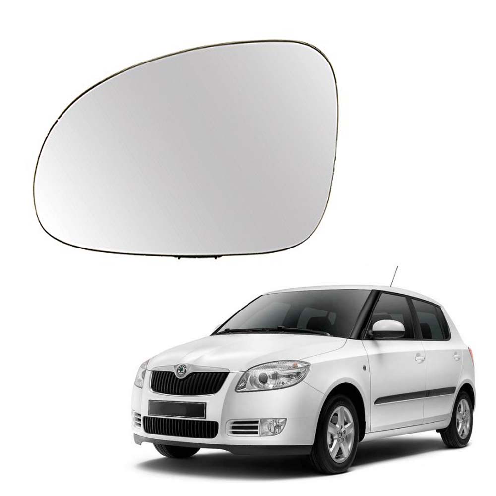 Car Left Side View Mirror Glass For Skoda Fabia 2007 To 2014 Model