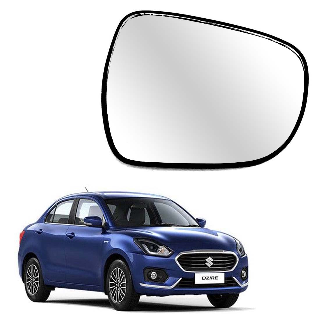 Car Right Side View Mirror Glass For Maruti Dzire 2017 To 2020 New Model