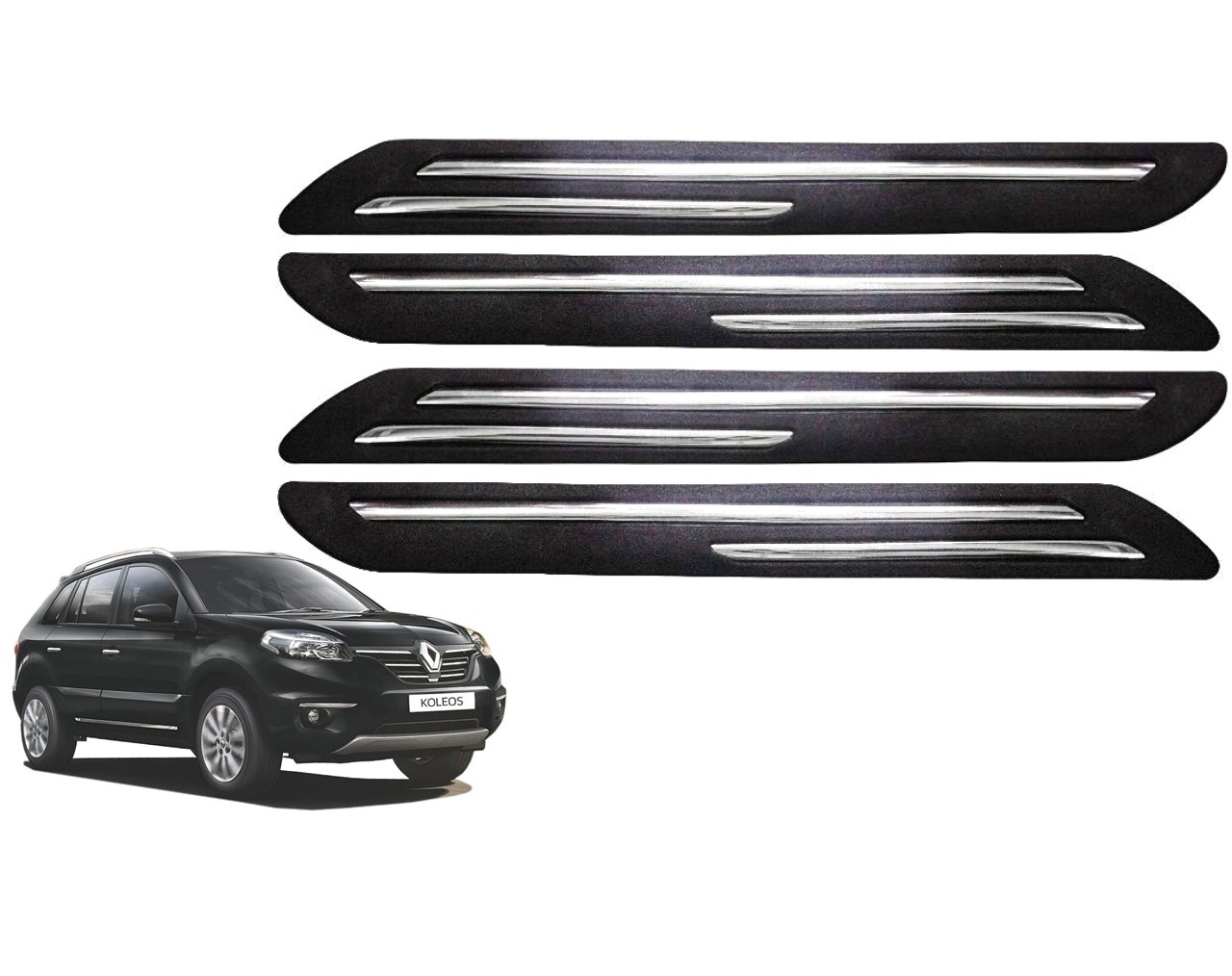 Car Bumper Guard/Bumper Protector Compatible with RENAULT KOLEOS (Set of 4 Pcs)