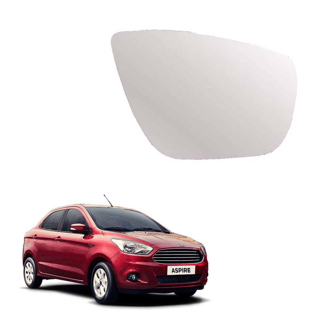 Car Right Side View Mirror Glass For Ford Figo Aspire 2015 To 2021 Model