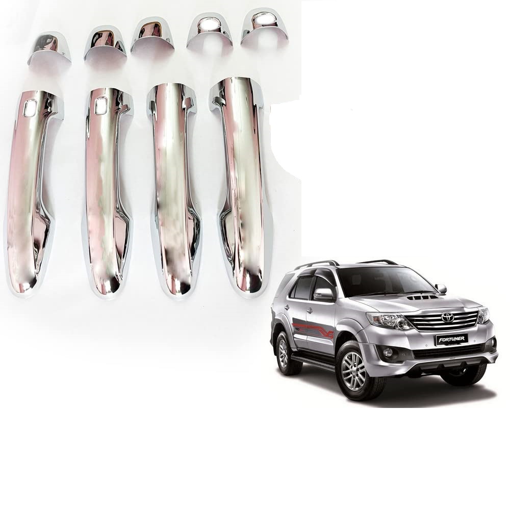 Door Handle Chrome Cover Compatible With Toyota Fortuner T-2 2012-2016