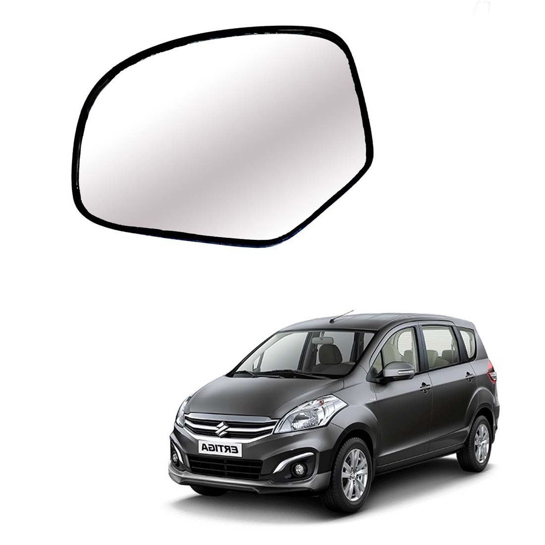 Car Left Side View Mirror Glass For Maruti Ertiga Vxi/Zxi/Vdi/Zdi 2012 To 2018 Model Type 1 & 2