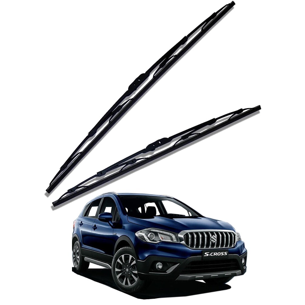 Front Windscreen Replacement Wiper Blades (26'/14') Compatible With Maruti S-cross 2017 