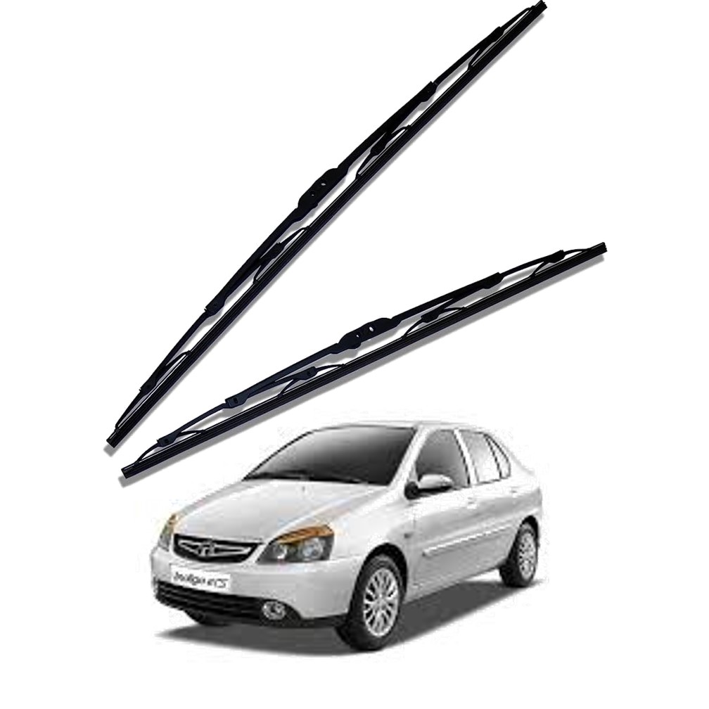 Front Windscreen Replacement Wiper Blades (24'/17') Compatible With TATA INDIGO 2002-2009