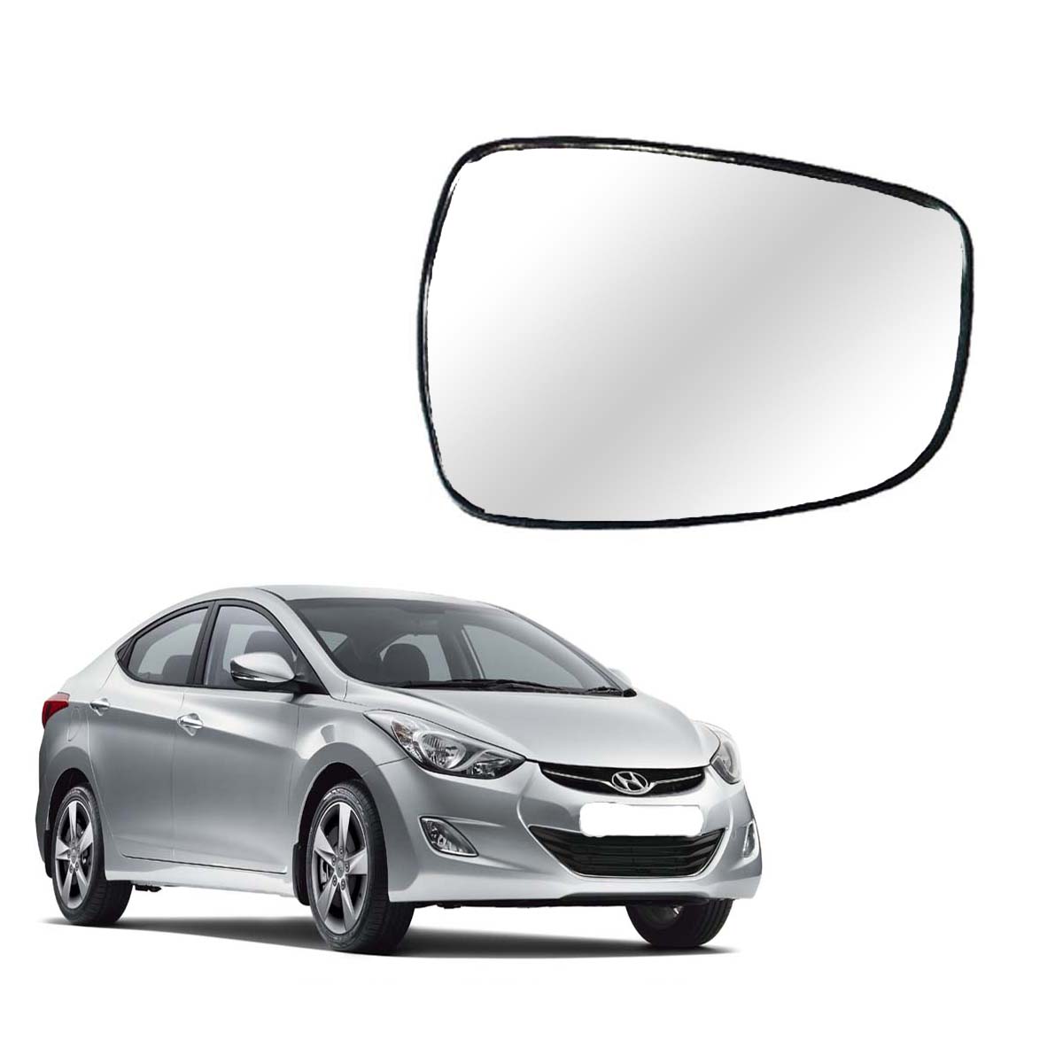 Car Right Side View Mirror Glass For Hyundai Elantra 2011 To 2016 Model Type 2