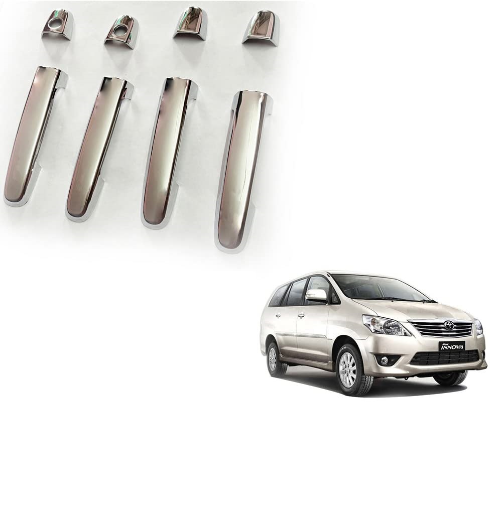 Door Handle Chrome Cover Compatible With Toyota Innova 2012-2013