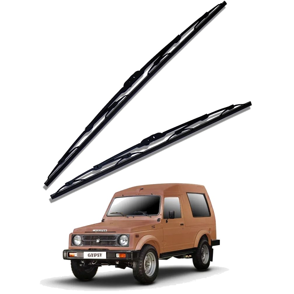 Front Windscreen Replacement Wiper Blades (12'/12') Compatible With Maruti Gypsy 1996-2019