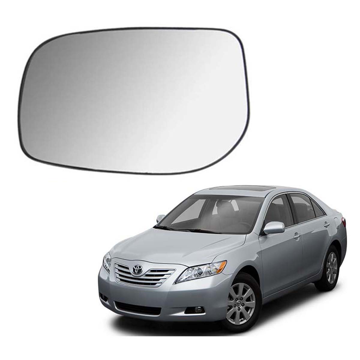 Car Left Side View Mirror Glass For Toyota Camry 2006 To 2011 Model