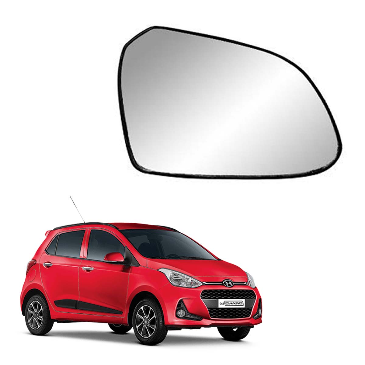 Car Right Side View Mirror Glass For Hyundai Grand I10 2013 To 2020 Model